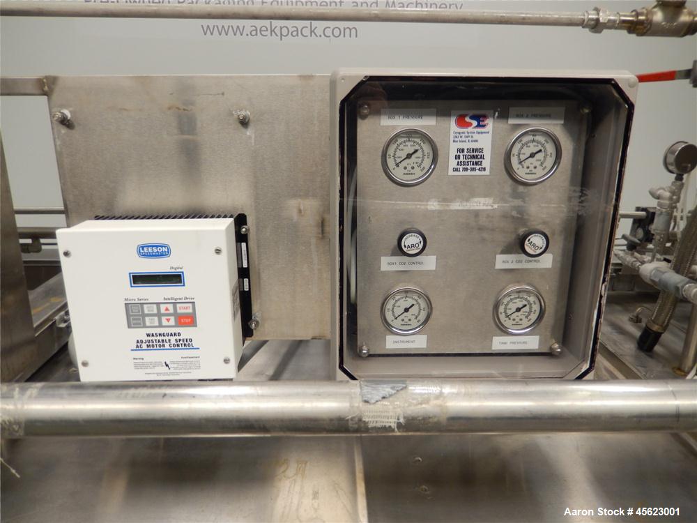 Used Liquid Carbonic Model JE-U3A CO2 Flighted Belt Freeze Tunnel