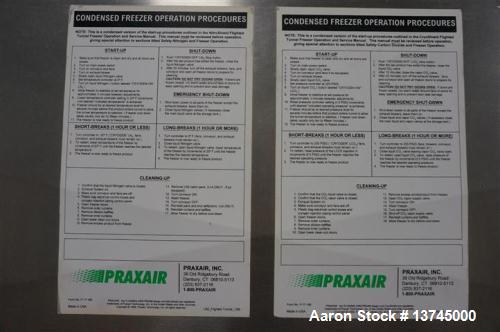 Used- Flighted Praxair CO2 Freezer Tunnel.