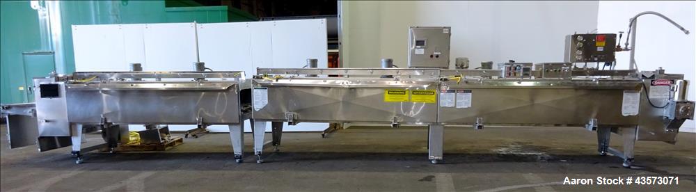 Used Praxair Nitrogen Freeze Tunnel. Section 1 conveyor belt 230" long x 42" wide, second conveyor belt 140" long x 42" wide. Serial No. 90092 R/W. Built 1999.