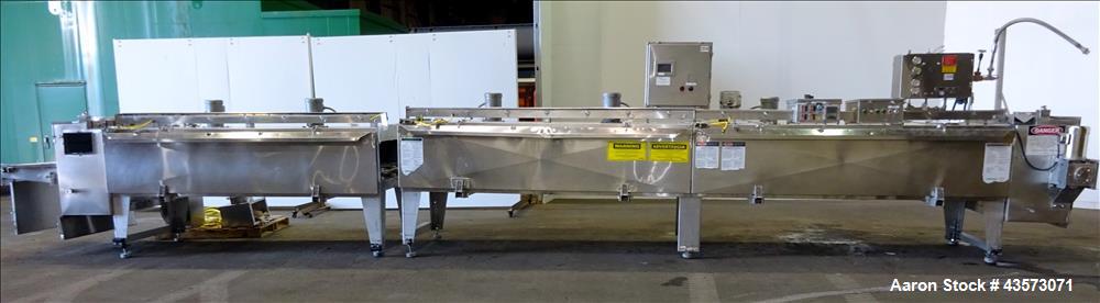 Used- Praxair Nitrogen Freeze Tunnel. Section 1 conveyor belt 230" long x 42" wide, second conveyor belt 140" long x 42" wid...