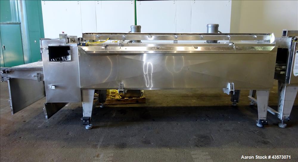 Used Praxair Nitrogen Freeze Tunnel. Section 1 conveyor belt 230" long x 42" wide, second conveyor belt 140" long x 42" wide. Serial No. 90092 R/W. Built 1999.