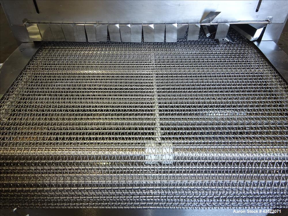 Used- Praxair Nitrogen Freeze Tunnel. Section 1 conveyor belt 230" long x 42" wide, second conveyor belt 140" long x 42" wid...