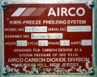 Used Airco Kwik-Freeze Freezing System.