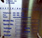 Used- Martin / Baron Cryogenic Tunnel Freezer, Model MBI-30-0006-01, Stainless S