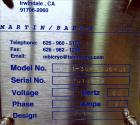 Used Martin / Baron Cryogenic Tunnel Freezer, Model MBI-30-0006-01, Stainless S