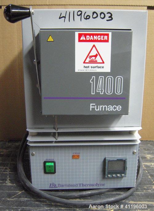 Used- Barnstead Thermolyne Small Benchtop Muffle Furnace, Model FB1415M. Ceramic fiber insulation lined chamber measures 5" ...