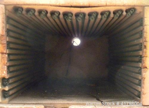 Used Hevi-Duty Electric Benchtop Furnace, Model 056-PT. Maximum operating temperature to 1850 degrees F. Chamber 7-1/2" wide x 5" tall x 14" deep. Hinged front door.