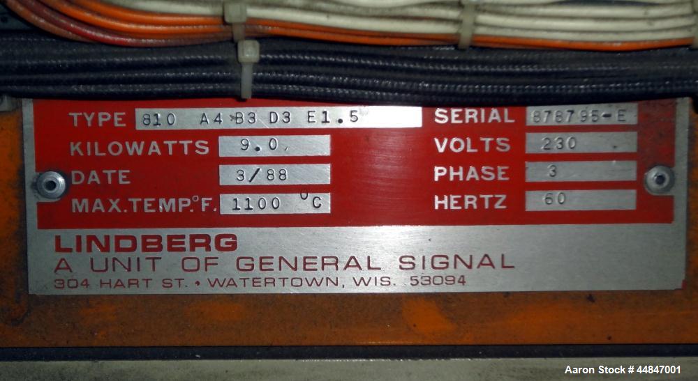Used Lindberg Mesh Belt Furnace, Model 810 A4-B3-D3-E1.5