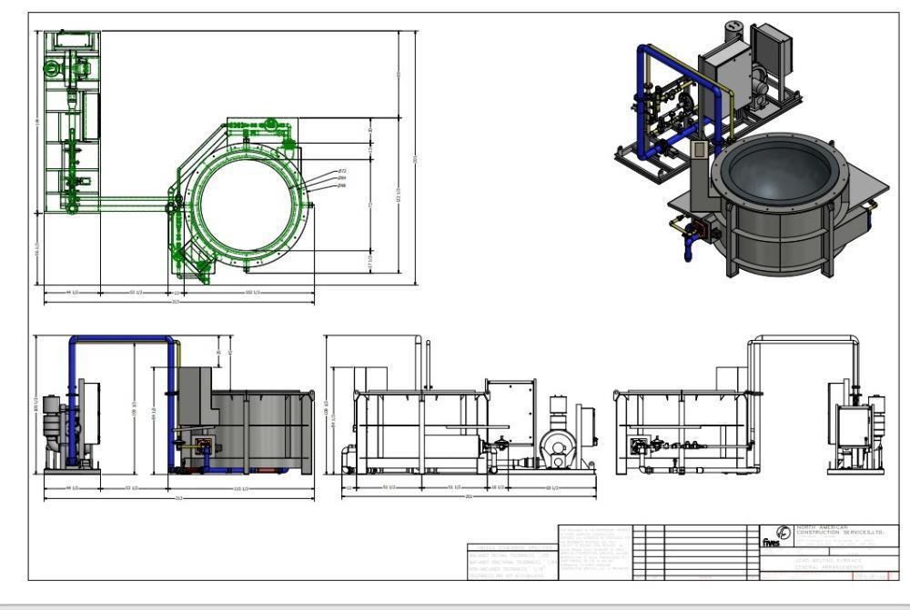 Used-Gas-Powered Melting Furnace and Casting Conveyor Machine