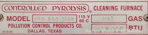 Used Pollution Control Products Controlled Pyrolysis Natural Gas Cleaning Furnace, Model PTR 260 3569