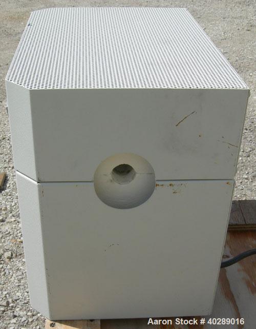 Used- Lindberg Mini-Mite tube furnace, model TF55035A1. 1" diameter x 12" long chamber, maximum operating temperature 2012 d...