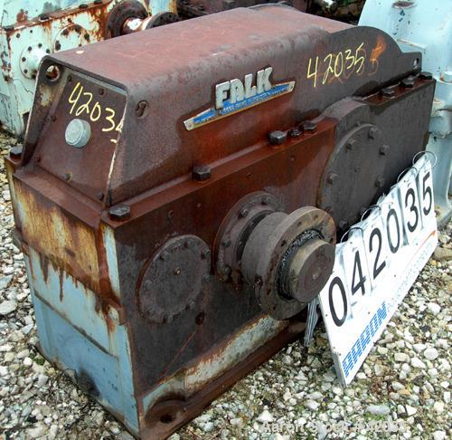 USED: Falk gearbox model 1120YF1-A, 400 hp rating. Input 1750 rpm, output 234 rpm. Ratio 7.476 to 1.