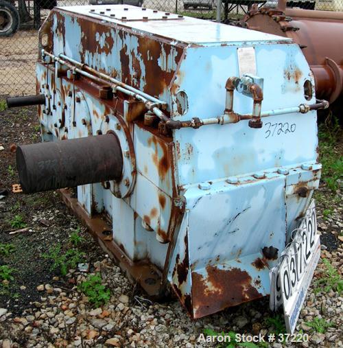 USED: Foote Jones Model 2403hld parallel shaft gear reducer. 300 hp 1170 input rpm, 37.38 output rpm, 31.3:1 ratio. 2.09 service factor. 90.5" overall width, 54.75" overall height. 36.5" overall widt...