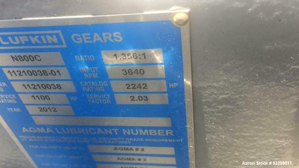 Used Lufkin Parallel Shaft Gearbox – 1100 HP, Model N800C