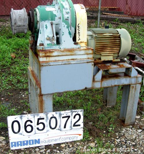 USED: Sumitomo gear reducer, model H3205. Ratio 43:1, input 38.6 hp, 1750 rpm, output torque 55,300, 30 hp XP motor 230/460/1765 rpm, unitized on carbon steel base.