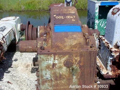 Used- Western Gear High Speed Increaser, Model 200 HSC. Rated 2000 hp, ratio 7.08:1, service factor 1.3. Input rpm 1750, out...