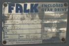 Used Falk Enclosed Gear Drive, Model 1090FC3A. Input hp 20, ratio 38.12:1. Input rpm 1750, output 45 rpm. Service factor 2.92.