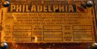 Used Philadelphia Gear Drive, Model 17HP-2. HP rating 1040, input RPM 1150, output RPM 55, ratio 20.84:1, service factor 1.5.