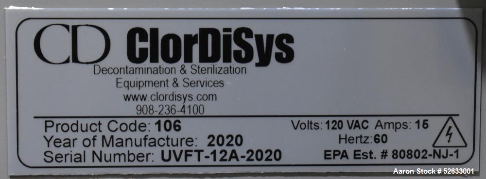 ClorDiSys Flash Tunnel UV Disinfection System