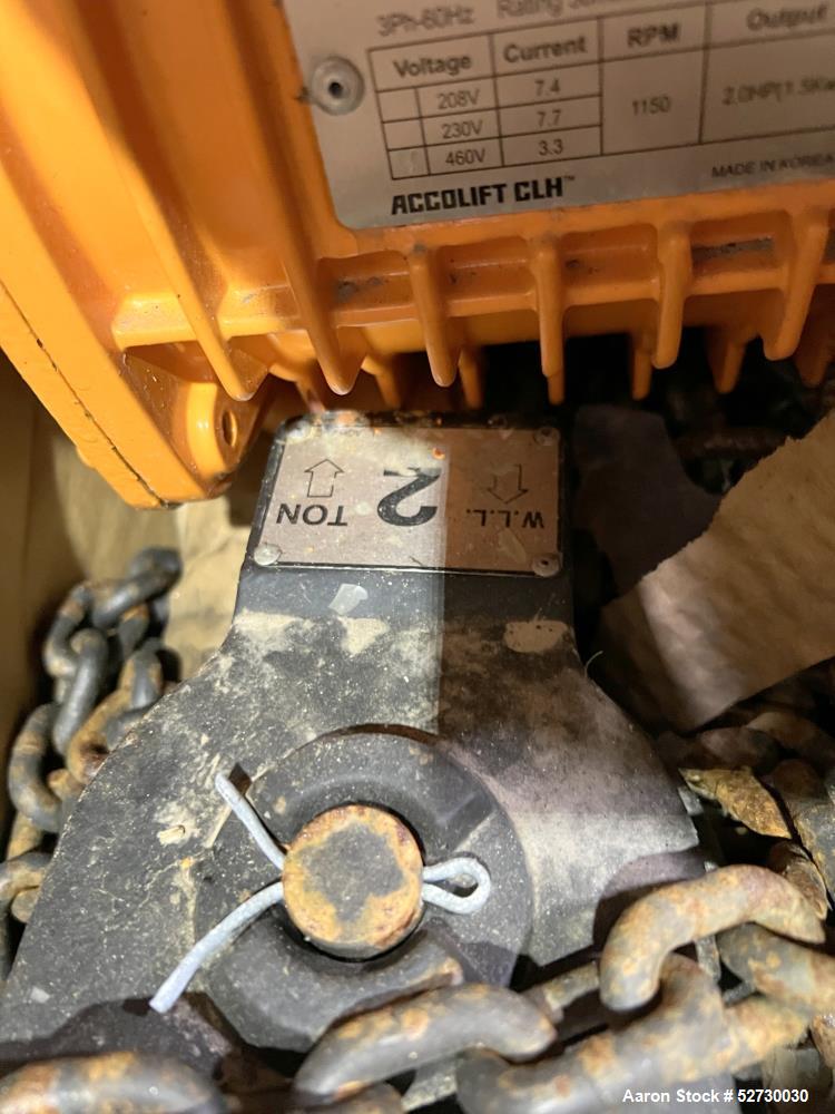 Pre-Owned Accolift 2-Ton Hoist – Model 2230040-VFD-460 for Sale