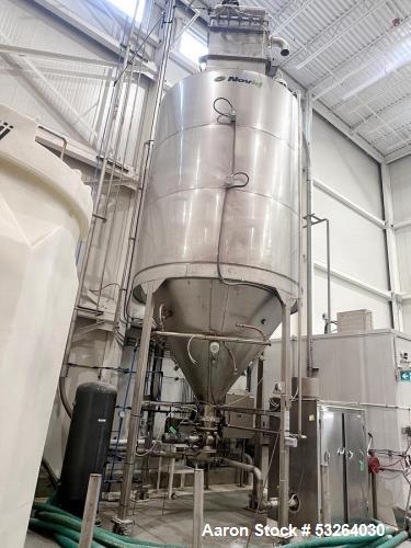 Used Bulk Salt Receiving System – 304 SS Silo, 45,000 lb Capacity, Dehumidifier, Blower, Rotary Valves – Year 2020