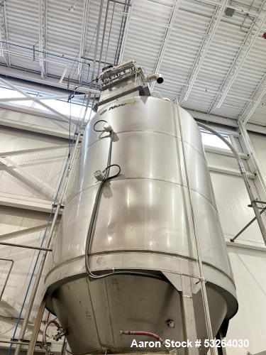 Used Bulk Salt Receiving System – 304 SS Silo, 45,000 lb Capacity, Dehumidifier, Blower, Rotary Valves – Year 2020