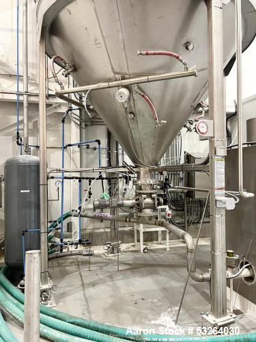 Used Bulk Salt Receiving System – 304 SS Silo, 45,000 lb Capacity, Dehumidifier, Blower, Rotary Valves – Year 2020