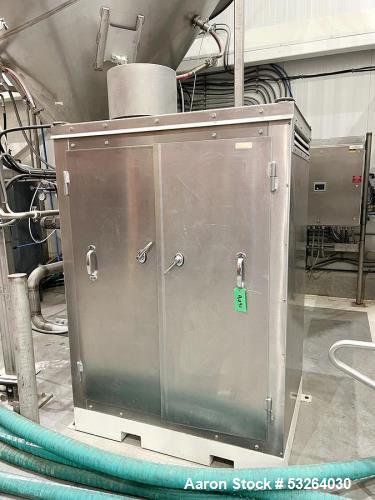 Used Bulk Salt Receiving System – 304 SS Silo, 45,000 lb Capacity, Dehumidifier, Blower, Rotary Valves – Year 2020