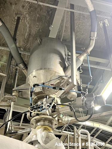 Used Bulk Salt Receiving System – 304 SS Silo, 45,000 lb Capacity, Dehumidifier, Blower, Rotary Valves – Year 2020