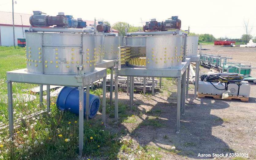 Used Poultry Defeathering System with Plucker – 44” Batch Drum