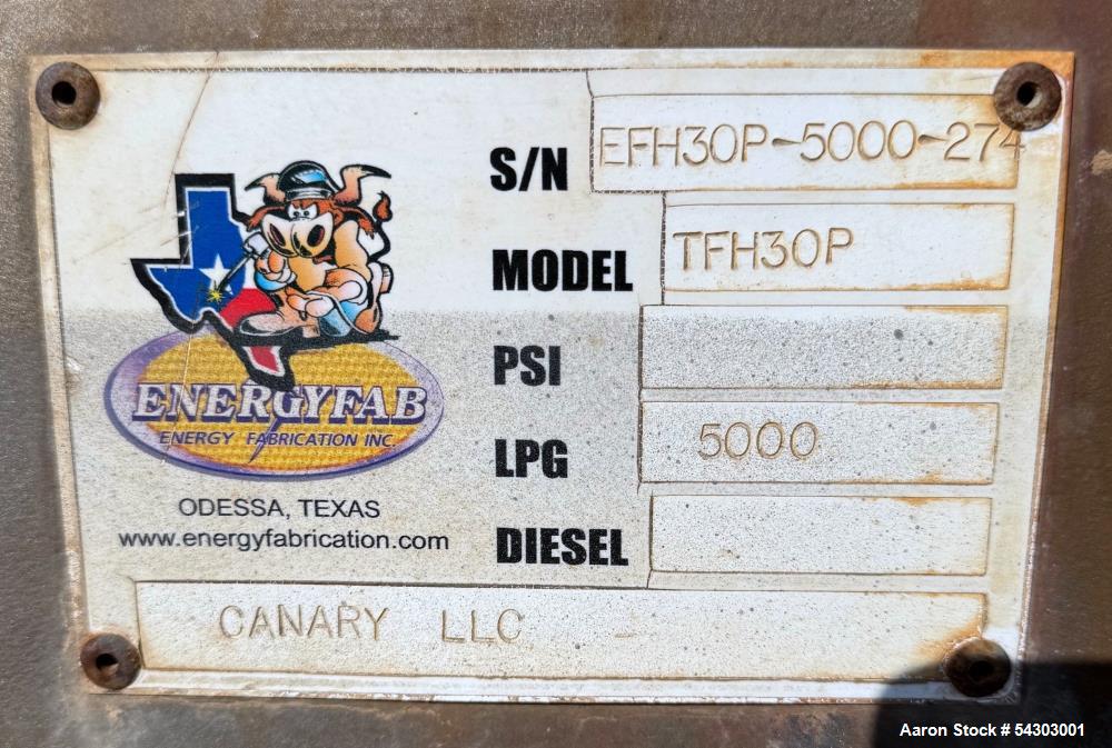 Energy Fabrication TFH30P FRAC Processing Trailer with LP Tank