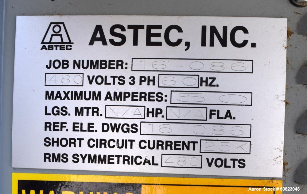 Used- Astec Gas Burner, Model PB-65U-B-G-0-SF-FD-BB