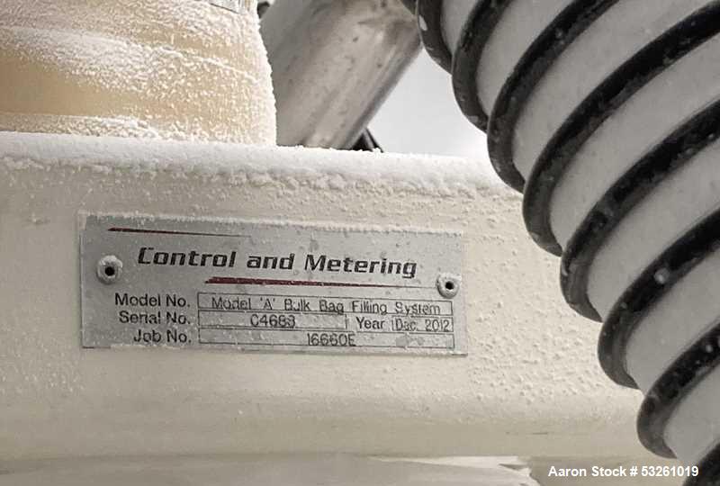 Used Control and Metering Company A-72 Bulk Bag Filling System with Scale Controller & Metal Detector