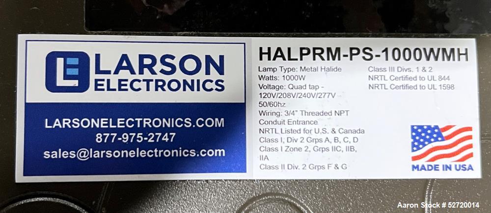 (5) Larson HALPRM-PS-1000WMH 1000 Watt Metal Halide Light