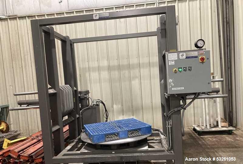 Used National Bulk Equipment Model 49-7SP-BBD Bulk Bag Deblocking System with Hydraulic Rams & Automated Turntable
