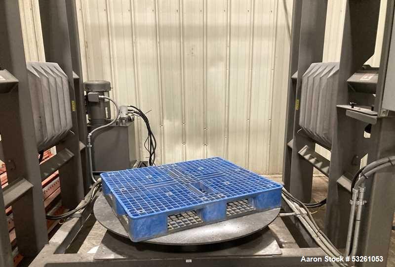 Used National Bulk Equipment Model 49-7SP-BBD Bulk Bag Deblocking System with Hydraulic Rams & Automated Turntable