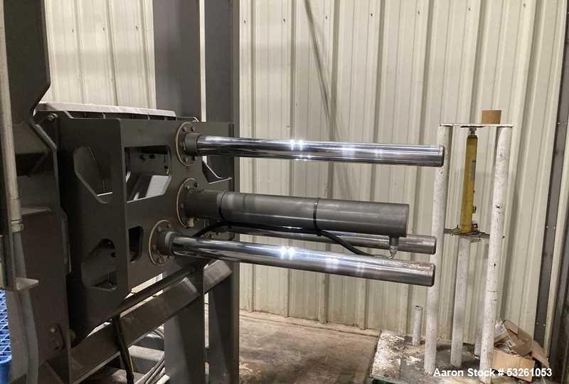 Used National Bulk Equipment Model 49-7SP-BBD Bulk Bag Deblocking System with Hydraulic Rams & Automated Turntable