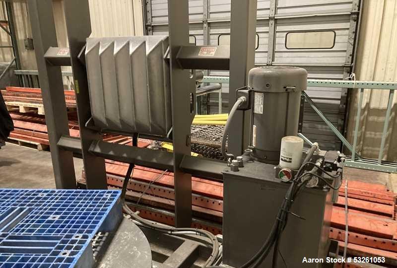 Used National Bulk Equipment Model 49-7SP-BBD Bulk Bag Deblocking System with Hydraulic Rams & Automated Turntable