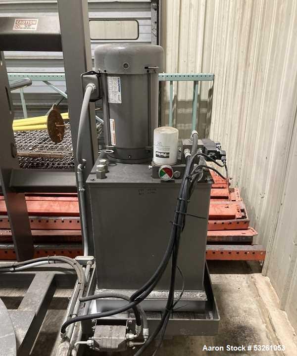 Used National Bulk Equipment Model 49-7SP-BBD Bulk Bag Deblocking System with Hydraulic Rams & Automated Turntable