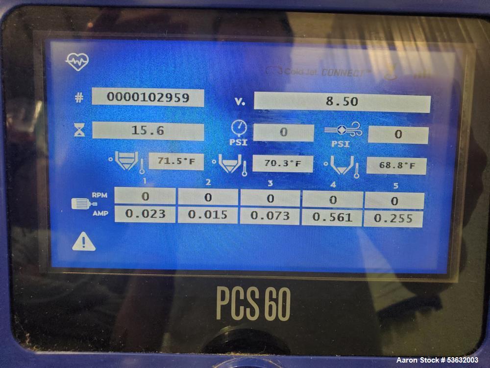 Used Cold Jet PCS 60 Dry Ice Blaster | 60 lb Hopper | Variable Particle Size Control | 3 mm Pellets | Built 2023
