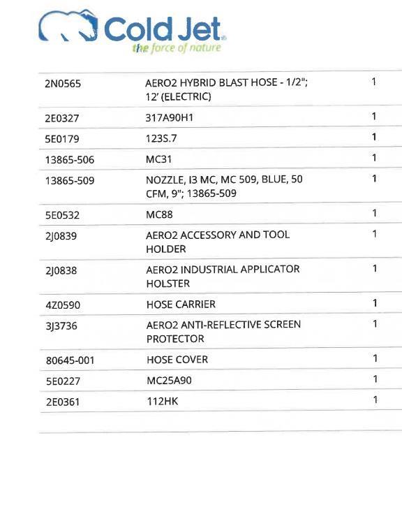 Used Cold Jet PCS 60 Dry Ice Blaster | 60 lb Hopper | Variable Particle Size Control | 3 mm Pellets | Built 2023
