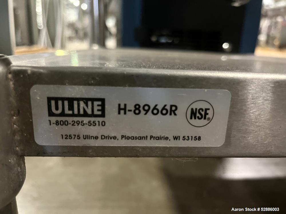 Used- ULine Stainless Steel Worktable with Sink, 304 Stainless Steel. 60" long x 29" wide top surface with a 16" wide x 18" ...