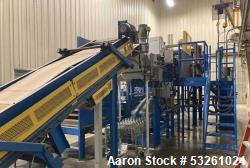 Used Master Conveyor Corporation Automated Palletizer System with Pallet Wrapper, Metal Detector & Conveyors