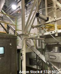 Used 3,000 LB Capacity Stainless Steel Bulk Bag Unloader with Hoist & Incline Conveyor