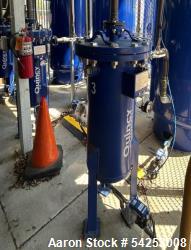 Used-Quincy Air Treatment Unit. Industrial compressed-air vessel, identified as Unit 3, is a vertical steel separator/filter...