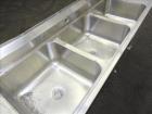 Used-Stainless Steel 3 Compartment Sink, 24