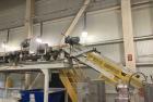 Used ITW Mima 5 Series Palletizer System with Pallet Wrapper, Labeling, Metal Detection & Conveyors