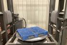 Used National Bulk Equipment Model 49-7SP-BBD Bulk Bag Deblocking System with Hydraulic Rams & Automated Turntable