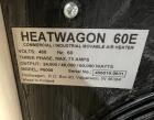 Used Heat Wagon 60E Portable Electric Salamander Heater, Model P6000. 204,700 Max BTU Heat Output. 3 Heat settings: 24kW (81,864 btuH), 48kW (163,728 btuH), 60kW (204,700 btuH). 3/60/480v, 1800 CFM. ...