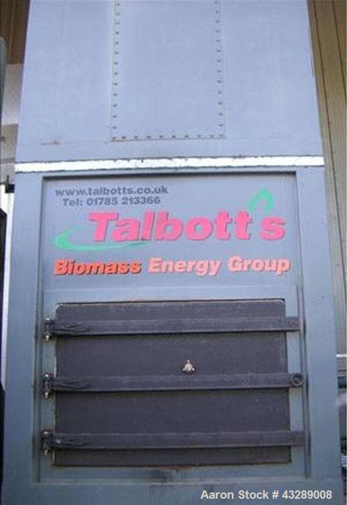 Used Talbott's 100 kWe Biomass Generator, Model BG100. 3/50/415V. Grid protection software G59 compliant, fuel type biomass, 200 to 250 kW thermal output, hot water up to 90 deg C, fully automated co...